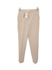 Mango beige straight-cut pants slacks with cuff NWT size 36 (S or 4-6)