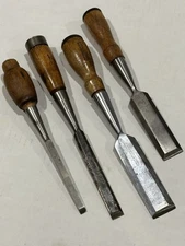 Vintage Socket Wood Chisels Craftsman Jennings Dunlap Worth
