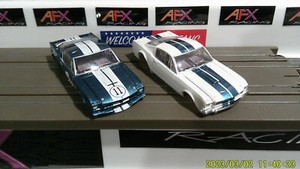2 AFX RACING H.O. SCALE SLOT CAR BODIES ONLY 1965 SHELBY GT350R & SHELBY GT350