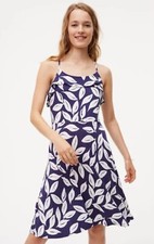 NWTS Ann Taylor Blue Floral Midi Tank Dress - Medium