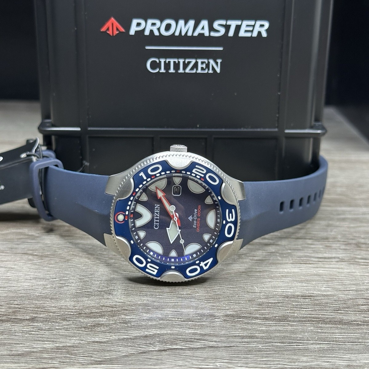 Citizen Promaster Dive Eco-Drive BN0231-52L - Orologio Subacqueo Uomo, Cassa 46 Mm Acciaio, Quadrante Blu, Bracciale Argento, Alimentato A Luce