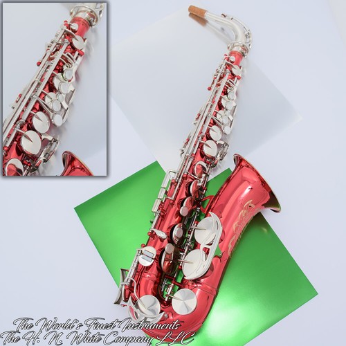 Vintage King H. N. White Zephyr Eb Alto Saxophone Super Red Lacquer - Picture 2 of 12