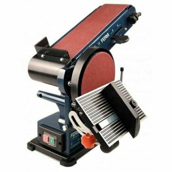 FERM BGM1022 350W Belt and Disc Bench Sander with Mitre Guide Blue