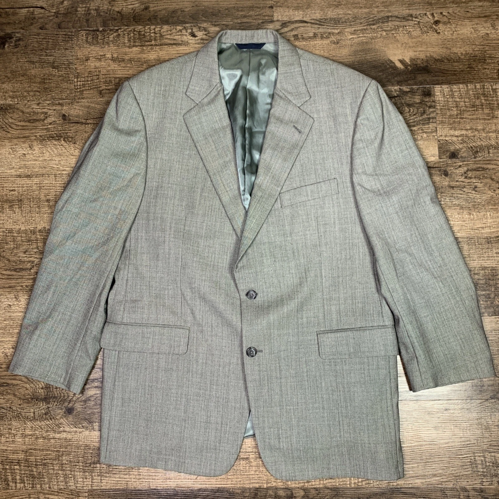 Cappotto sportivo blazer Burberry London uomo grigio 100% lana Union made in USA