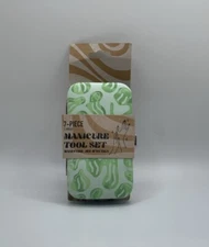 Manicure Travel Size 7 Piece Tool Set With Case Nail Clipper Scissors Tweezers