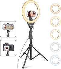 Ubeesize 12'' Selfie Ring Light with 62    Tripod Stand for Video Recording, Live
