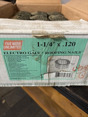 45 Rolls Fas'ners Unlimited Coil Roofing Nail 1-1/4'' X.120 Smooth Galvanized