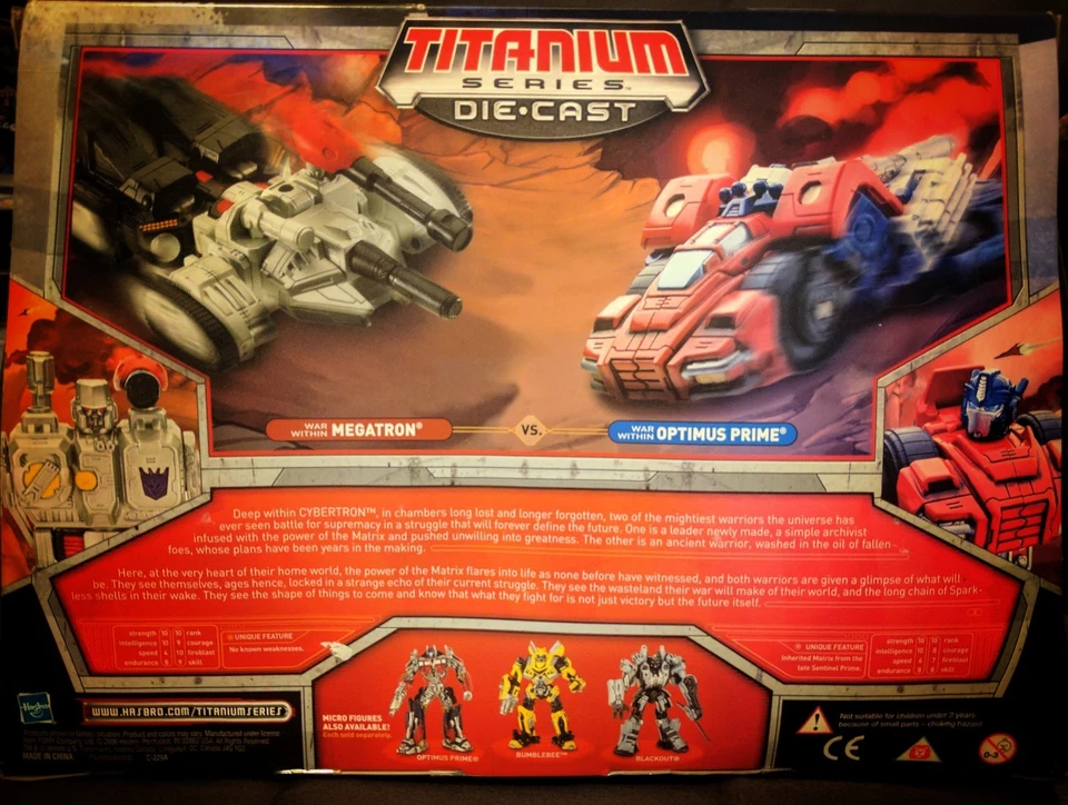 HASBRO ORIGINAL: Transformers WAR WITHIN Optimus Prime/Megatron DIECAST 2006 Set - Image 3 of 4