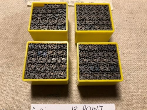 STUNNING 18 POINT FLORAL LETTERPRESS SINGLE BORDERS SET OF METAL PRINTING TYPE - Picture 4 of 5
