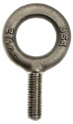 Gibraltar 2,600 Lb Capacity, Forged Steel, 1/2-13 Thread, Fixed Lifting Eye B...