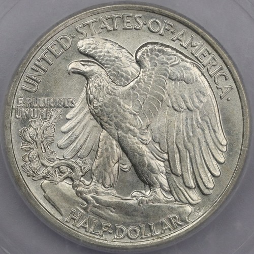 1943 50c Walking Liberty Half Dollar - ICG MS 64 - Picture 2 of 4