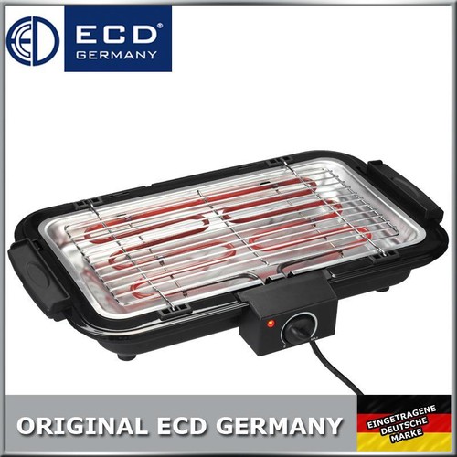ELEKTROGRILL TISCHGRILL BBQ GRILL 2200W ELEKTRISCH MIT THERMOSTAT ECD Germany