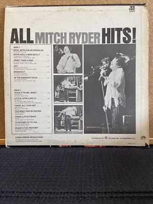 Mitch Ryder - All Mitch Ryder Hits 1967 USA Mono Orig. LP VG+/EX