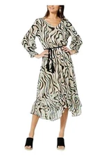 G by Giuliana Black Label Tulip Hem Midi Dress Black