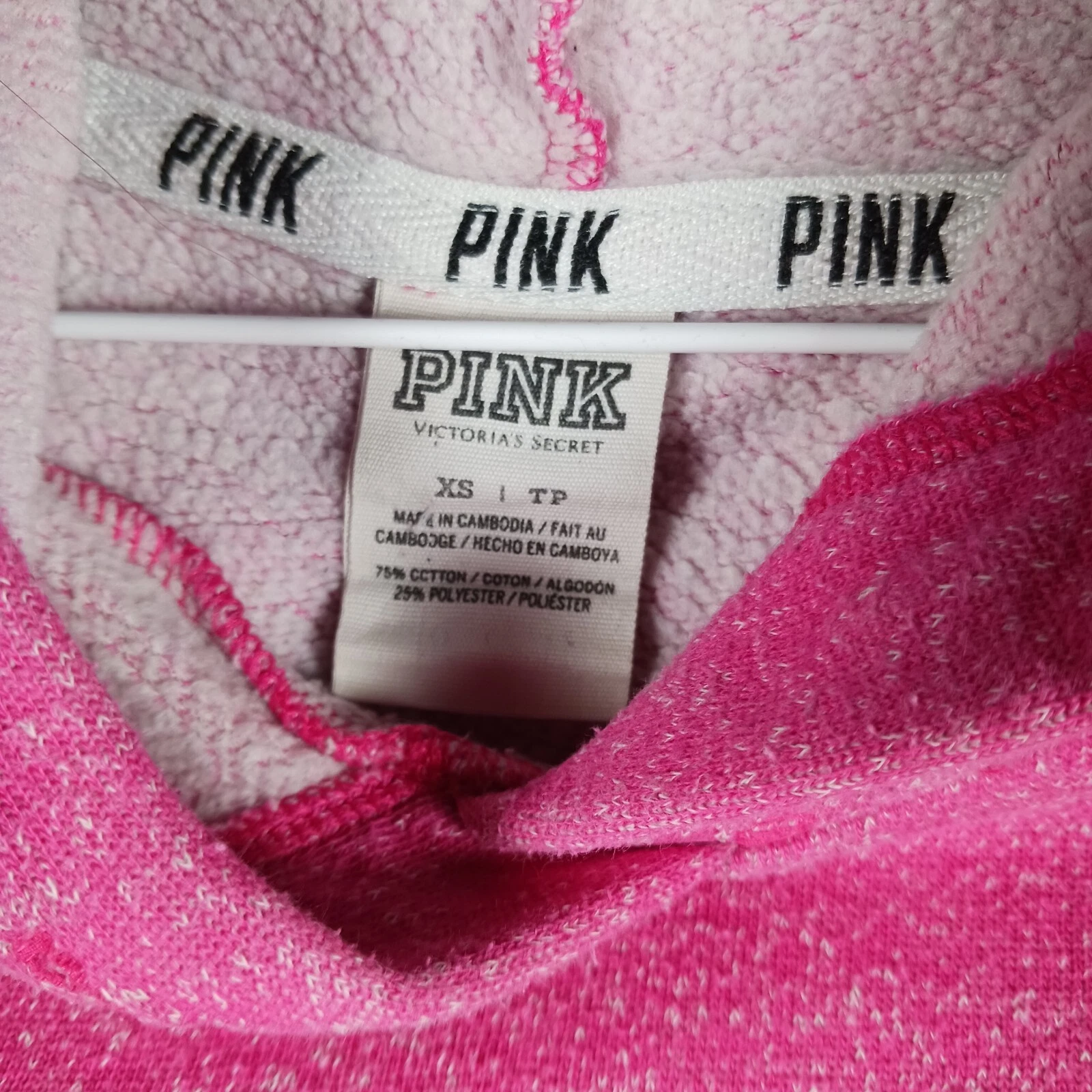 UNDERCOVER Felpa con cappuccio ROSA victoria secret taglia XS rosa