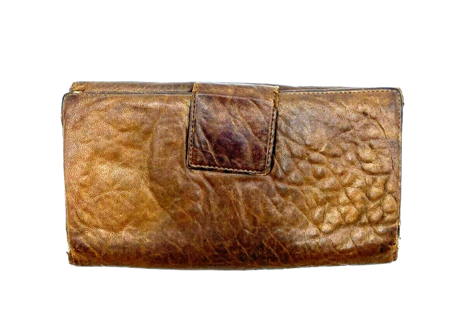 Бумажник BVLGARI Leoni кожаный складной коричневый подлинный - Изображение 2 из 4