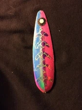 High Percentage Salmon Trolling Spoon With Hyper Vis Tape Not Paint 3 3/4”
