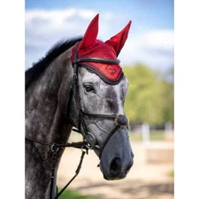 IT00757 LeMieux Classic Fly Hood Veil Bonnet Lycra Ears - Chilli NEW