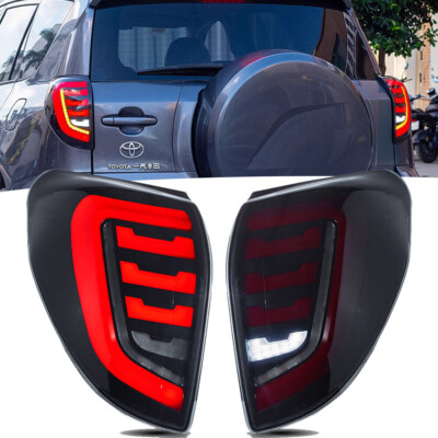 LED Tail Lights For Toyota RAV4 2006-2012 w/Sequential Turn Signals Rearlamp Set