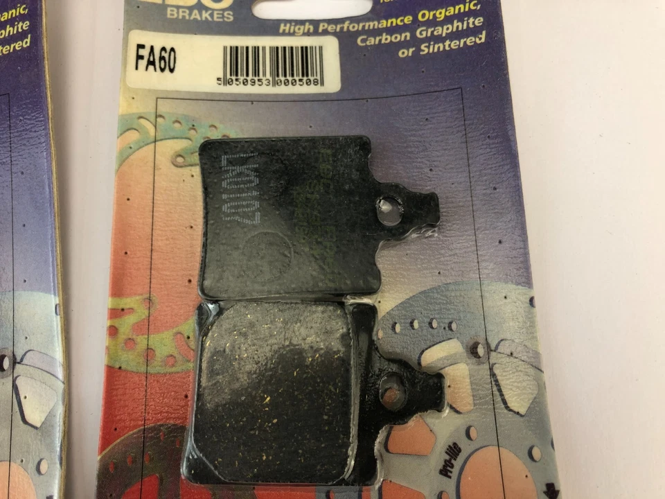 PASTILLAS DE FRENO EBC FA60 2 PAQUETES DE PASTILLAS DE FRENO ORGÁNICAS APRILIA RS50 Foto 3 de 4