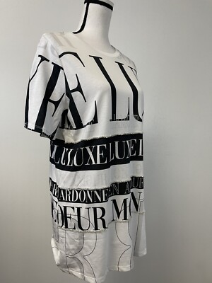 River Island Shirt Womens Tee Blouse White Baroque Beaded UK:12 N193 