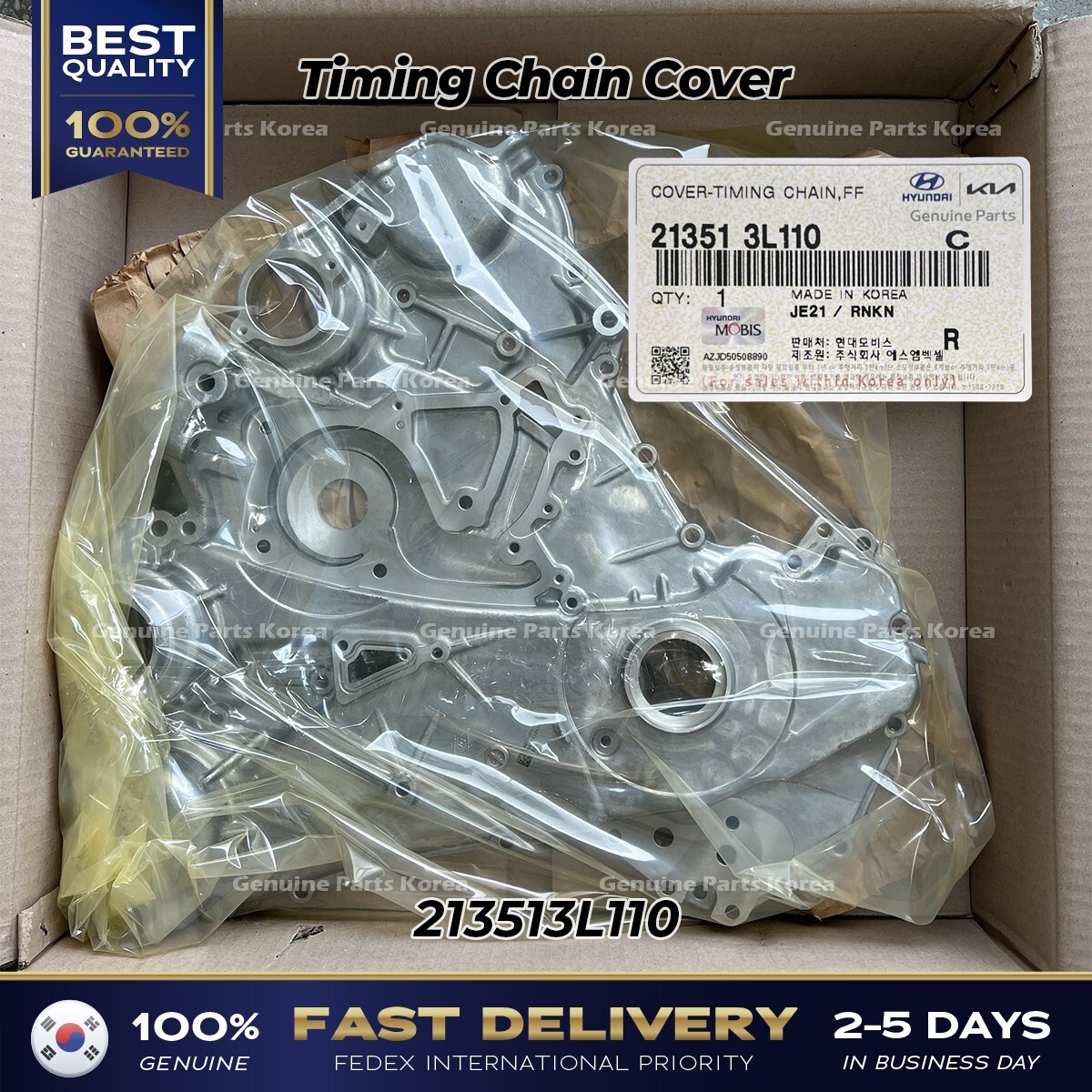 ⭐Genuine⭐ Timing Chain Cover Assy 213513L110 For Hyundai & Kia  
