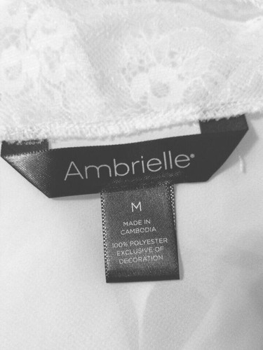 Ambrielle L M Mid Length Sheer Mesh Robe. While. J-1 - Picture 8 of 9