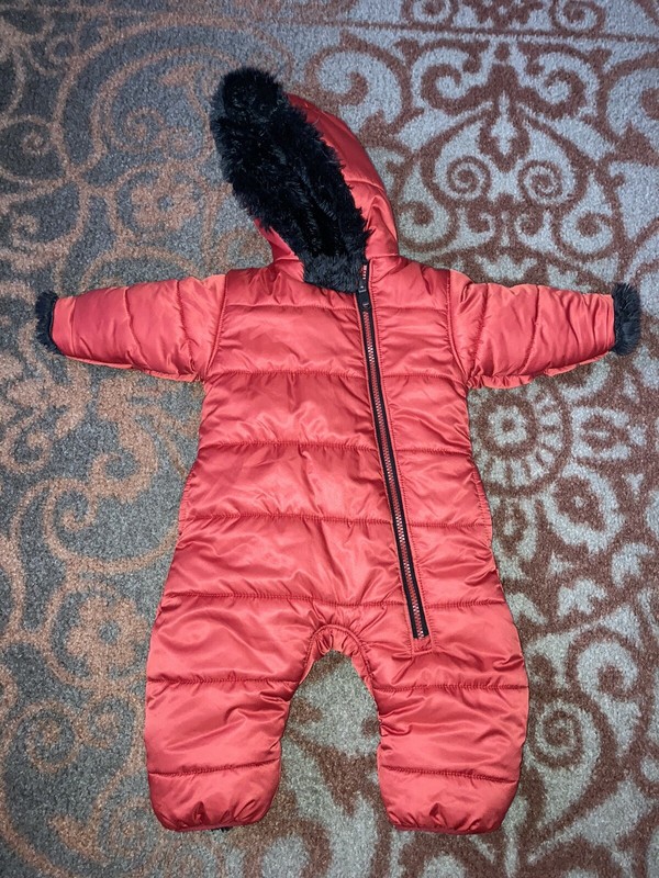 spyder snowsuit Winter One Piece Full Hand Foot Covers 12 M Reversible Black Red