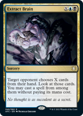 x1 Extract Brain R MTG Commander Adventures in the Forgotten Realms M/NM, Englis