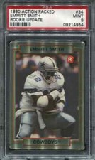 PSA 9 MINT 1990 ACTION PACKED GOLD FOIL ROOKIE UPDATE EMMITT SMITH #34 B136