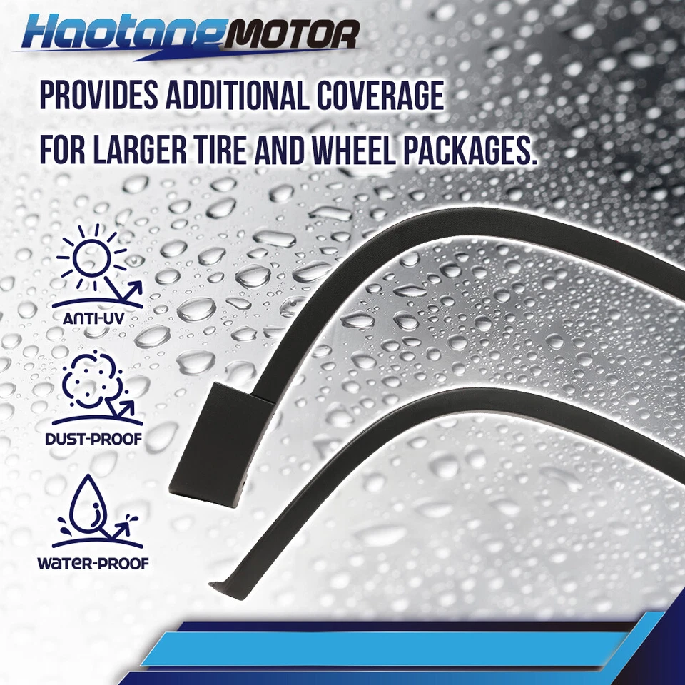 Front Rear Fender Flares Fits For 2012-2017 Volkswagen Tiguan Textured Plastic - Image 2 of 4