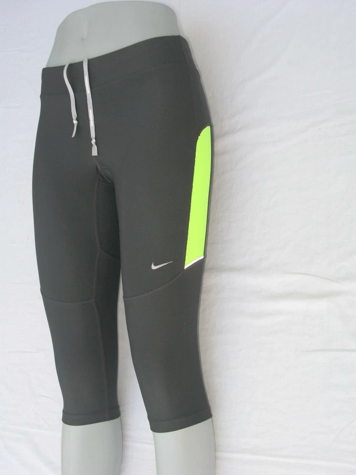 Nike Ajustadas Correr Entrenamiento Yoga Leggings Mujer Talla S Gris Medias con Cordón Foto 3 de 4