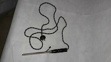 Antique/VTG Curling Iron, Wood Handle, Old Electric Cord, Untested, For Display