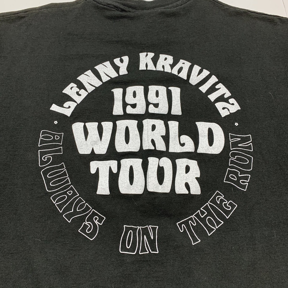 Vintage Lenny Kravitz 1991 World Tour Always On The Run T-Shirt