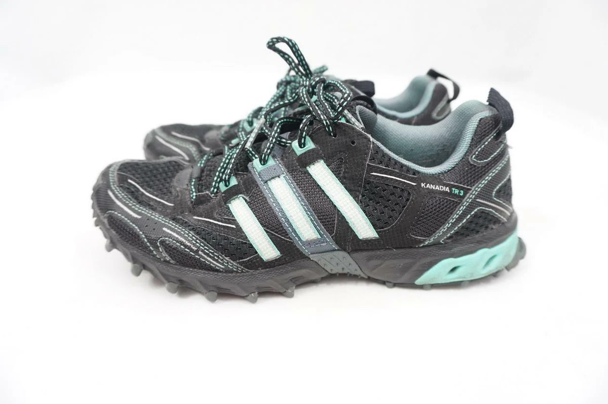 ADIDAS KANADIA TR 3 WOMEN 8 USED BLACK/MINT GREEN SNEAKERS/TRAIL RUNNING SHOES eBay