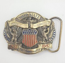 Vtg 1987 US Constitution Belt Buckle Limited Edition Great American Company