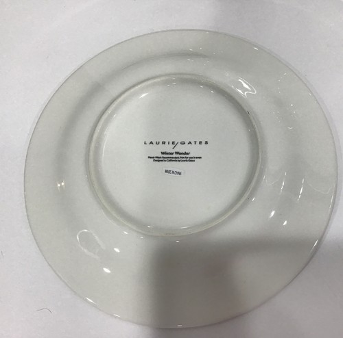 4 Laurie Gates WINTER WONDER Christmas Holiday Reindeer 8.5" Salad Lunch Plates - Picture 3 of 8