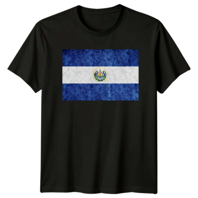 El Salvador Flagge Republica de El Salvador Herren T-Shirt Damen Tee Grafik Oberteil