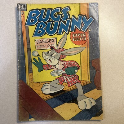 Bugs Bunny F.C.#200 Dell Publishing 1948  Golden Age Cartoon The Super Sleuth!