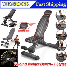 Foldable Dumbbell Bench Adjustable Weight Bench Lifting Strength Gym Workout