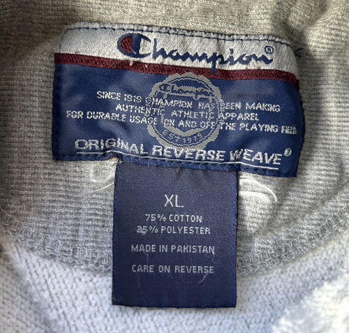 Champion Reverse Weave Iowa Hawkeyes Gray Sweatshirt Hoodie Adult Size XL - Picture 6 of 6
