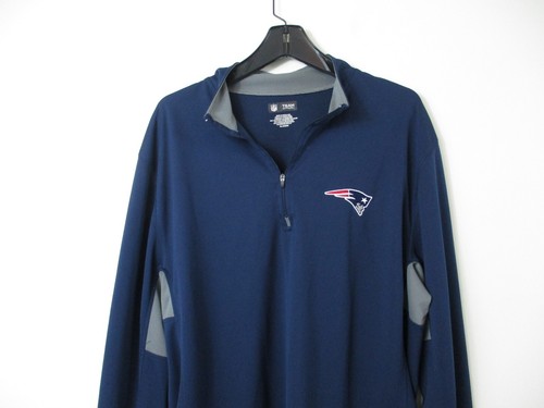 NFL New England Patriots Shirt Herren XL 1/4 Zip Blau Pullover Freizeit - Bild 7 von 12
