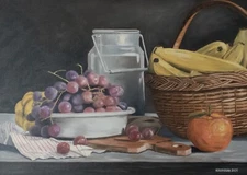 Original Oil Painting on canvas. Handmade. 70 x 50 cm. "Still life".
