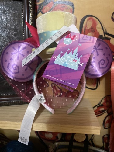 Disney Alice in wonderland tea party mad hatter MMMA Minnie ears headband - Picture 2 of 3