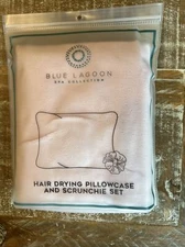 Blue Lagoon Spa Collection Hair Drying Pillowcase & Scrunchie Set 20" x30" Pink