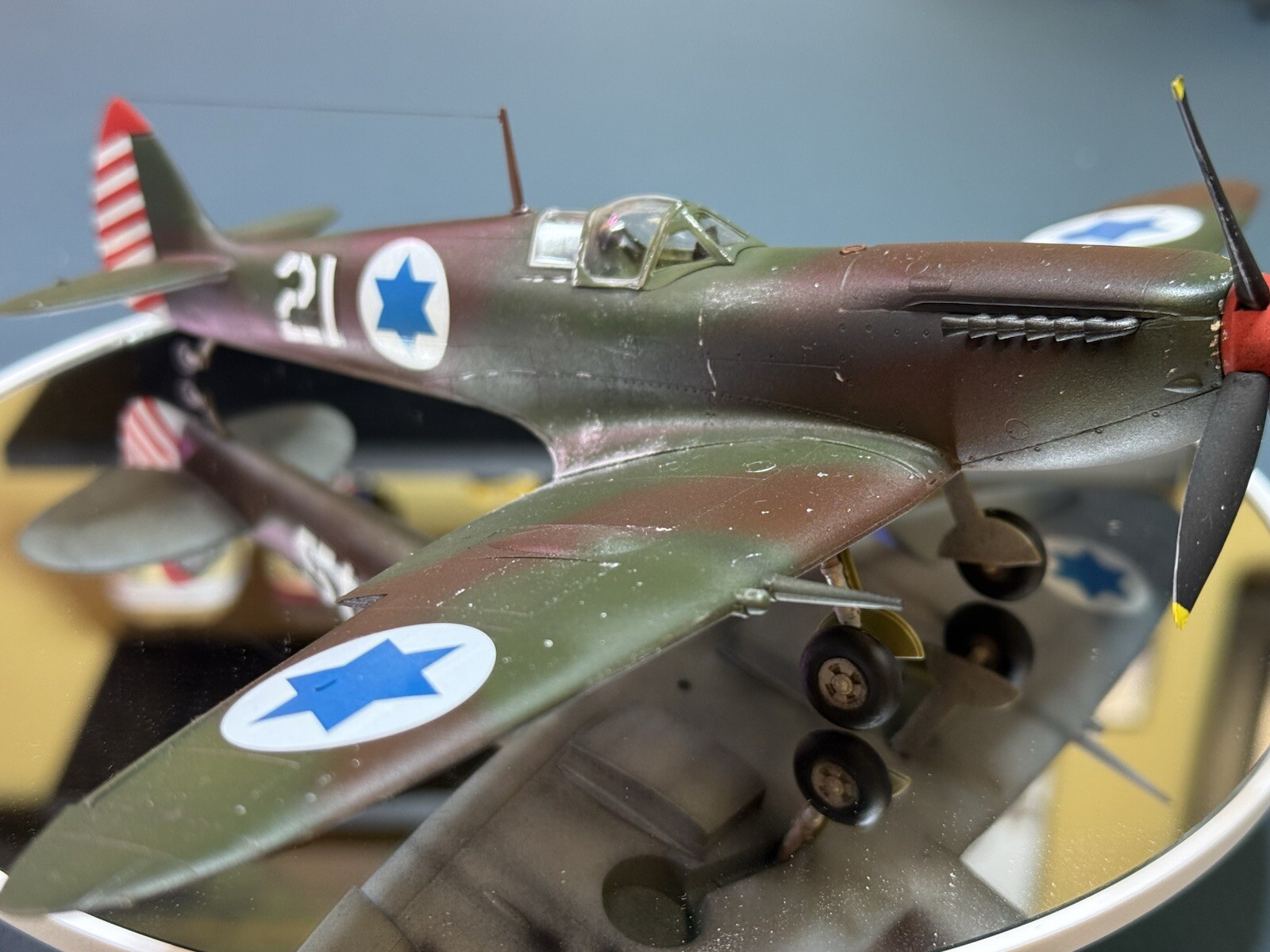 Built Model Supermarine Spitfire MkIX Israeli Defense Force 1/48 Scale ...