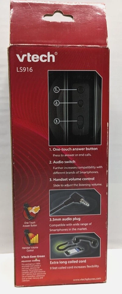 VTECH LS916 RETRO MOBILE PHONE HANDSET For Smartphone Jack AUX 3.5mm NEW - Image 2 of 4