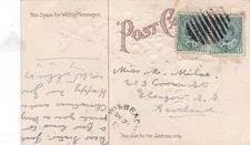 Canada C1907 Wisbeach ON PPC to Glasgow Scotland 2c Rate