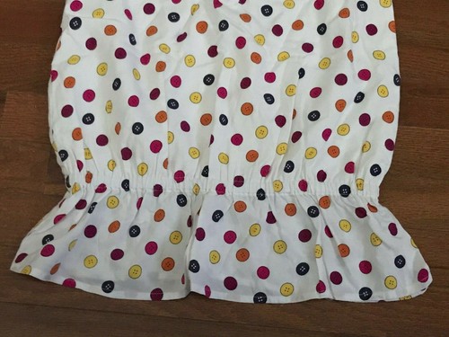 New Gymboree Girls Ivory All Over Button Print Blouse Top Shirt Size 12 - Picture 3 of 8