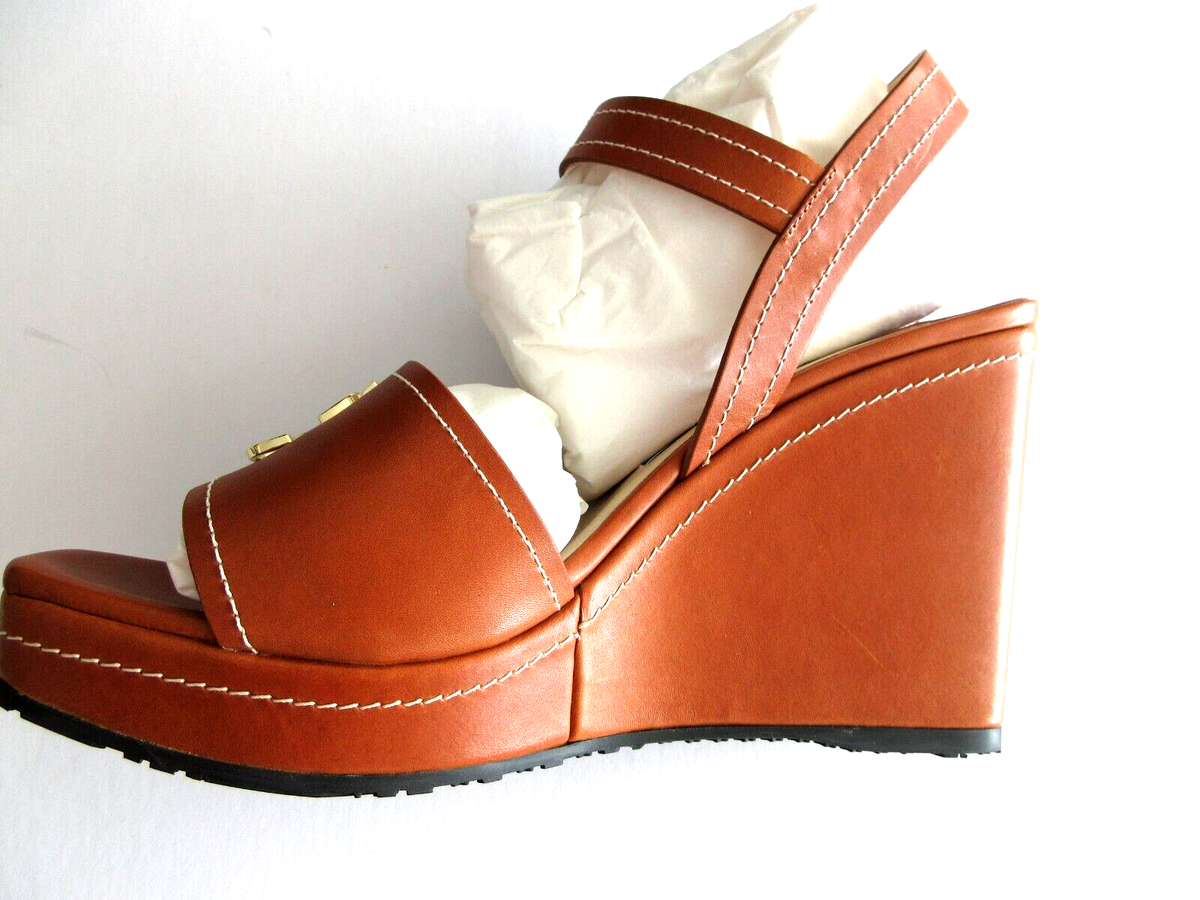 【JIMMY CHOO】Jc Ankle Wedge 110-Ovjc-Tan ★関税送料込み NEW Jimmy Choo London JC Wedge Leather sandals 110 OVJC Tan
